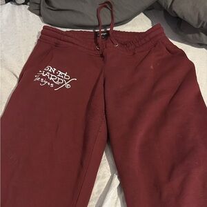 Ed Hardy Kids Burgundy Joggers